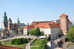 Wawel Cathedral (left) and castle