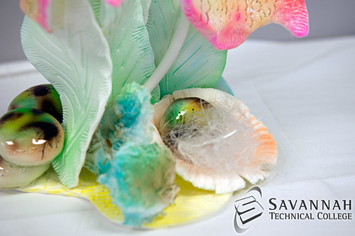 Sugar Showpieces January 2014 - Fish, Seaweed, and Shells (closeup on shell)