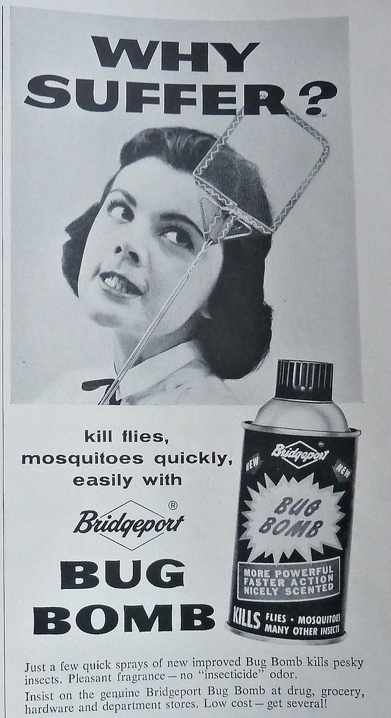 Vintage Bridgeport Bug Bomb Ad 1956