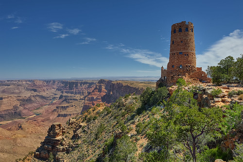 sky usa tower nature landscape day landmark canyon clear coloradoriver desertview watchtower grandcanyonnationalpark