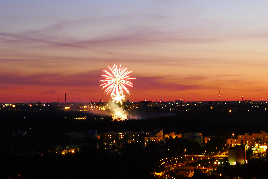 Fireworks | Fireworks at sunset in Helsinki, Finland. | Timo Newton ...
