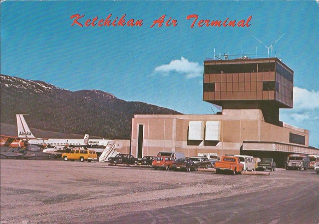Ketchikan International Airport (KTN) postcard - circa 1970's.