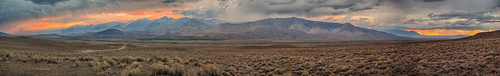 sunset panorama storm desert sierranevada lonepine bishop stormclouds mountainrange bigpine rt168 othersideofcalifornia