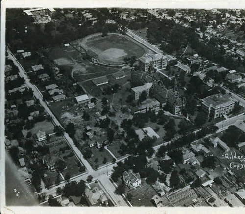 Baylor University, aerial view, 1920s