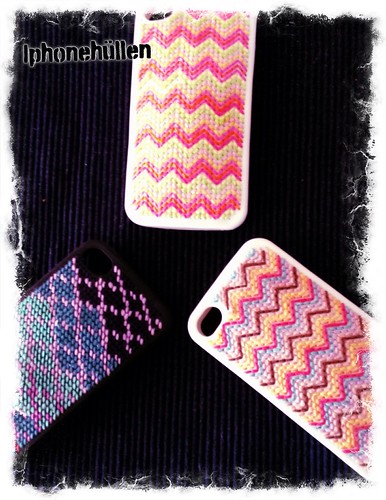 Selbst bestickte Iphonehüllen | by christine.vaataja