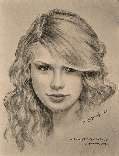 TAYLOR SWIFT - Pencil Drawing, Portrait Drawing by: Manny D…