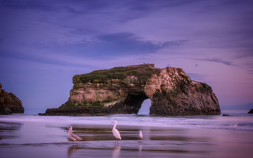 ocean california ca sunset santacruz beach rocks naturalbridges