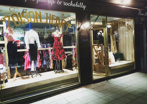 I love my shop 👗👖👕🏪 #shopping #shopvintage #vintageshop #rockandroll #reglam #pinupstyle #pinupshop #Gijon #spain #madeinspain #madeinusa #theprettydresscompany #hellbunny #hellbunnyofficial #rumble59 #westernwear #men | by poisonheartclothing