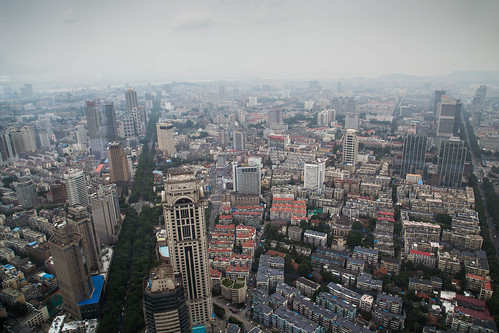 china summer tower buildings high cityscape view grand nanjing sighing zifeng 紫峰大厦