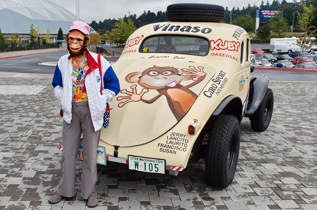 Rally monkey | Cape Horn Rally entry visits Lemay-America's … | Flickr