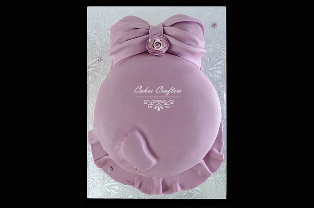 Lilac Baby Belly Cake