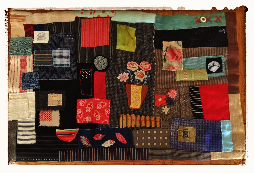 finally finished this large mixed fabric collage | Constanza | Flickr