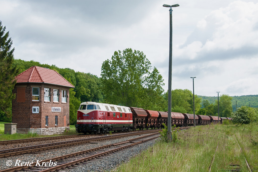 EBS 118 757 mit Fotogüterzug am 10.05.2014 in Hohenebra