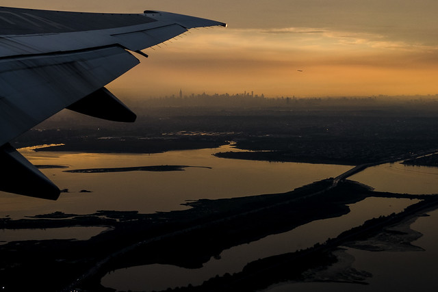 Manhattan skyline, leaving from JFK