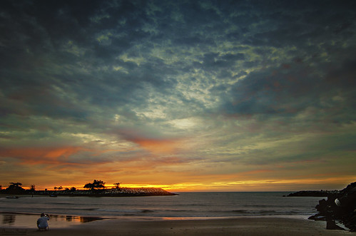 sunset sea beach landscape brunei ismaniismail