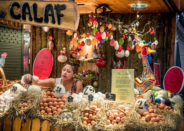 Egg Vendor in La Boqueria