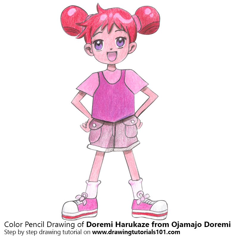 Harukaze from Ojamajo Doremi with Color Pencils [Time Laps… | Flickr