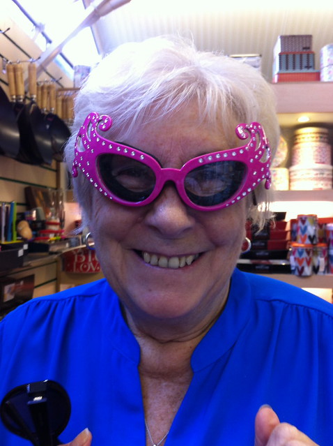 Mum in onion glasses, Chopping onions can be a tearful occa…