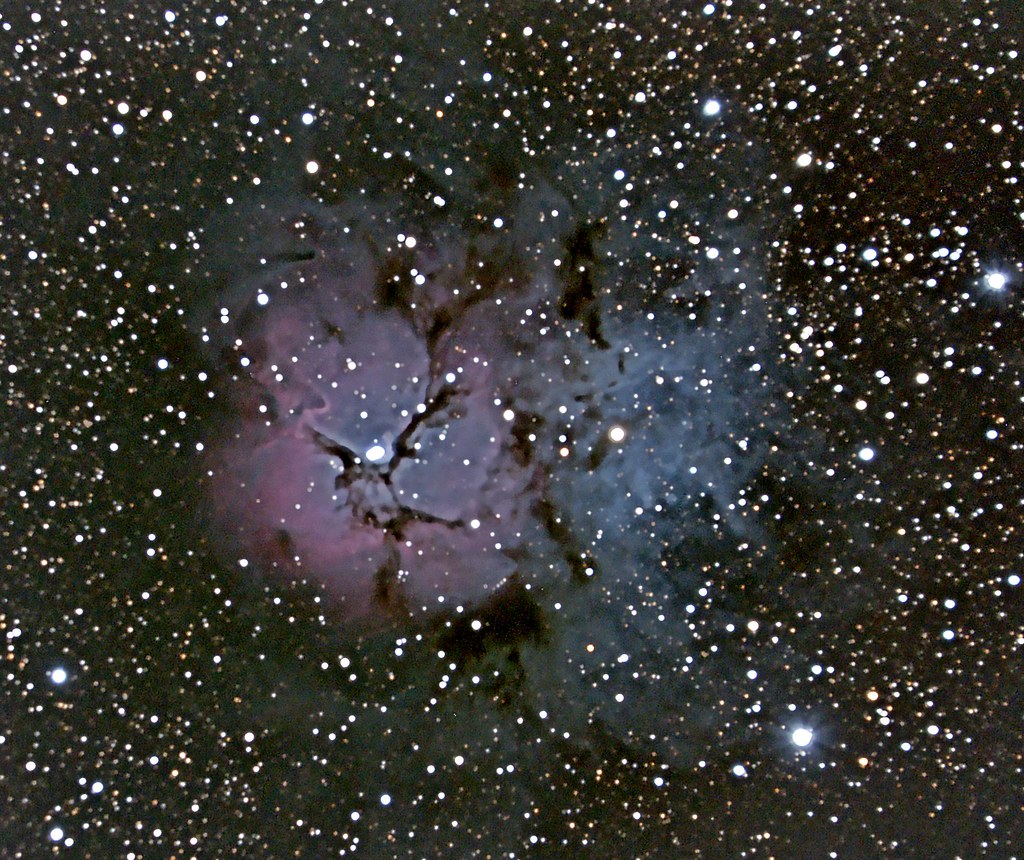 Trifid Nebula M20 Reprocess 9 14 2014