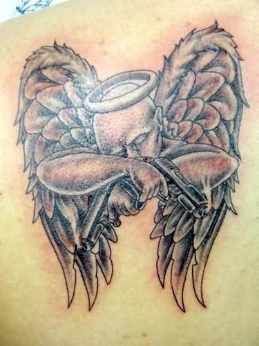 Tattooed Cupidon Vector Art Stock Illustration  Download Image Now  Tattoo  Cupid Angel  iStock