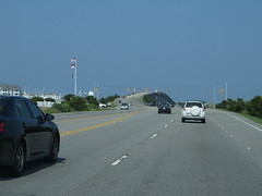 Approaching Washington Baum Bridge, U.S. 64, Roanoke Island, North Carolina