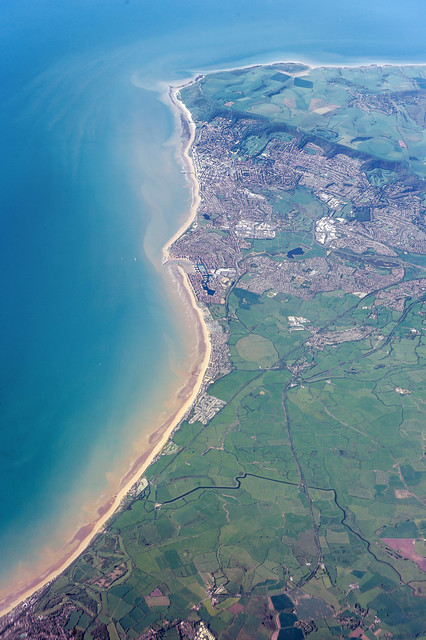 English coast seen from the air