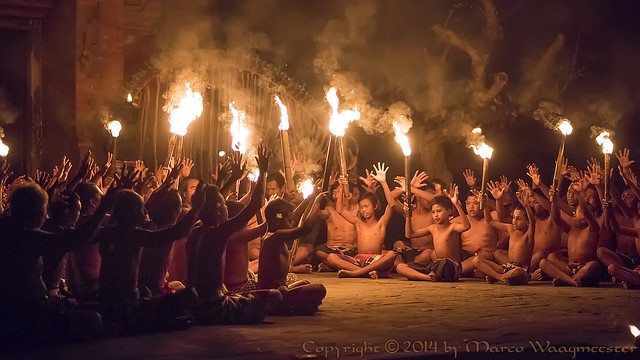 Kecak Fire Dance at Arma Resort, Ubud, Bali