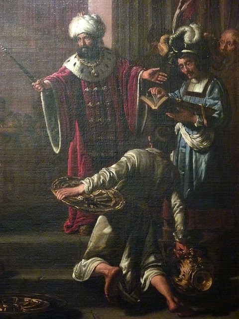 KEYSER (de) Thomas,1660 - Cyrus rend aux Juifs les Trésors du Temple, d'Après Pieter Lastman (Custodia) - Détail 2
