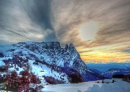 alpedisiusi dolomiti bolzano neve montagne cielo tramonto colori italy snow mountains sky sunset colours