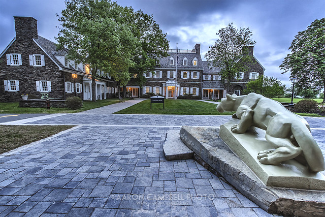 Hayfield House and the Nittany Lion, 2014.05.28