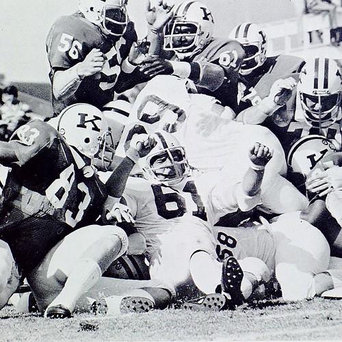 #BBN, are you ready for some football? We are, today we #tbt to this pic of @ukfootball beating Penn State in 1976. Hope to see you noon Saturday, as UK opens the season against UT Martin. Go Cats!