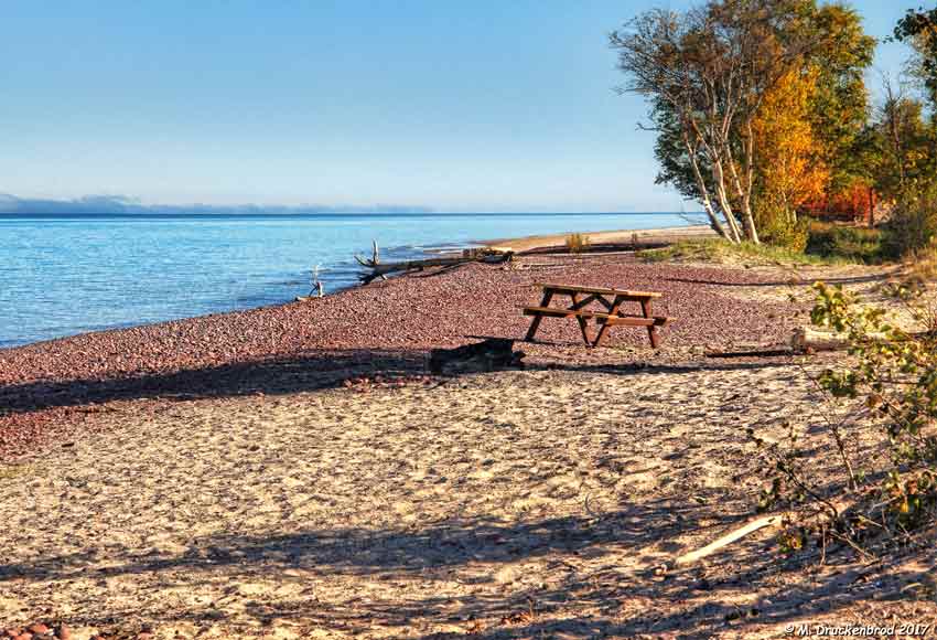 A Rocky Beach on the Keweenaw Peninsula at Eagle River Michigan