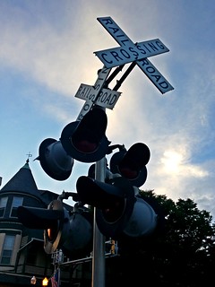 Railroad signal and crossbucks