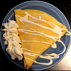 Strawberry cheesecake crepe at Tod Mountain Cafe