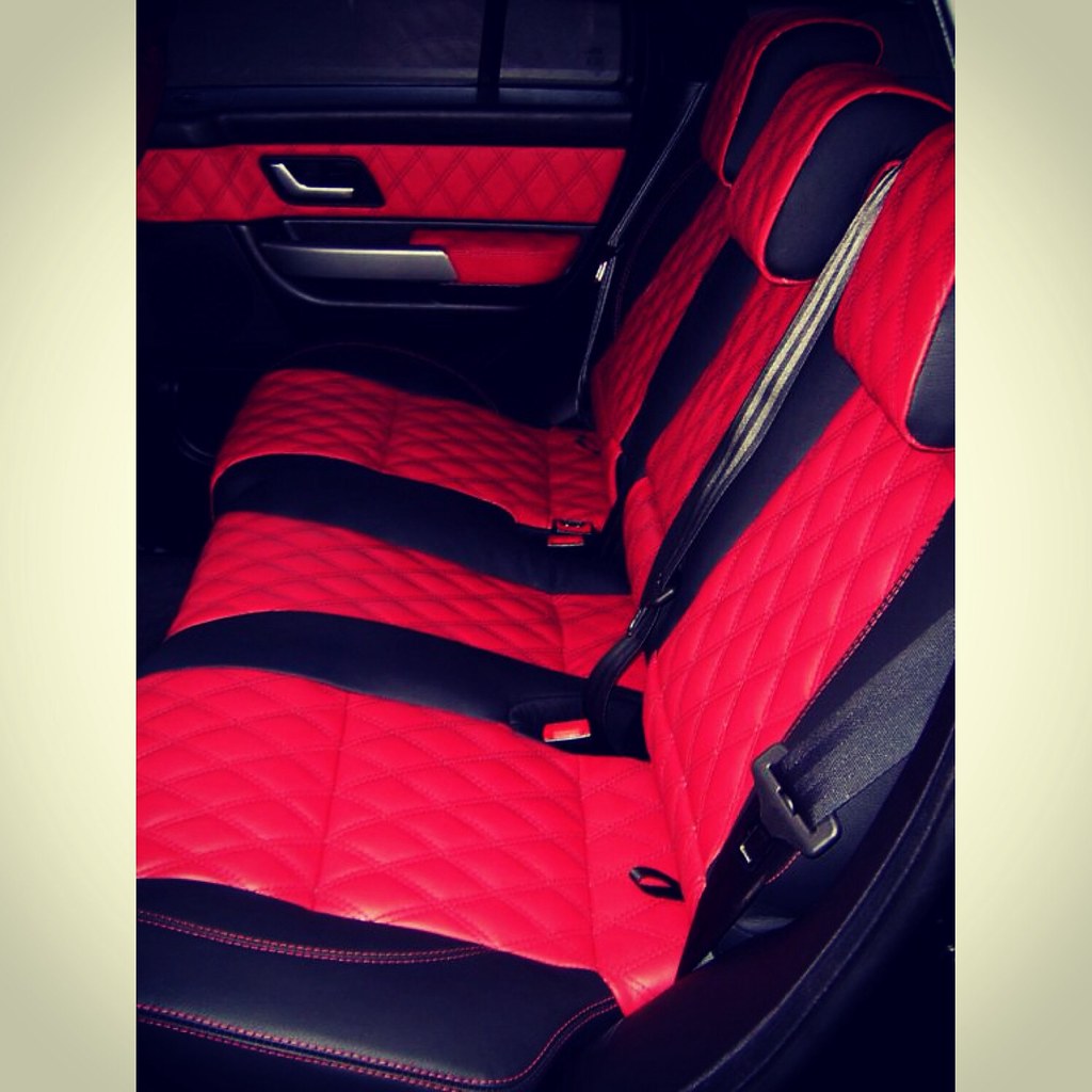 Range Rover Sport Red And Black Quilted Leather Interior