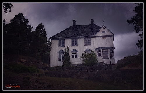 sky house building architecture night clouds dark landscape mansion arendal eydehavn buøya