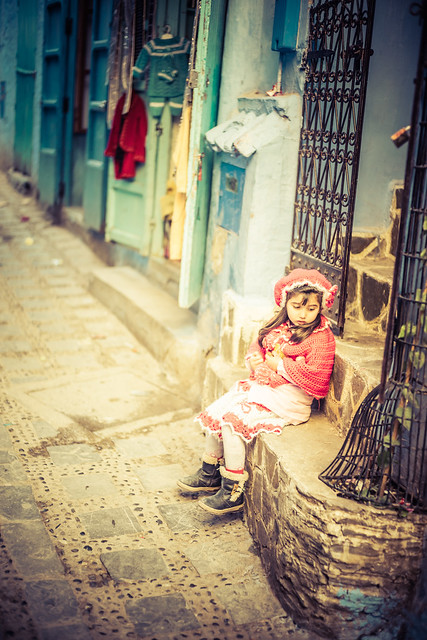 Little Girl in the Streets of Morocco
