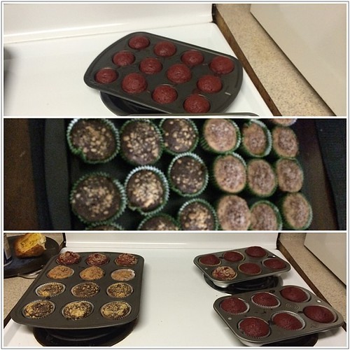Cupcakes are finally done #cupcakes #cinnamontoastcrunch  #reeses #redvelet | by krystyna.rodriguez