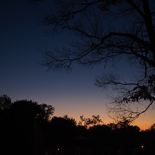 Evening Sky, 9/16/14 #sky #sunset #trees #blue #orange #arlingtonva #nova #nofilter #endofsummer #olympus #em10