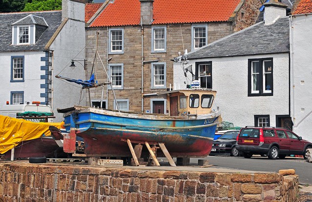 Small fishing boat at Pittenweem,East Fife,Scotland