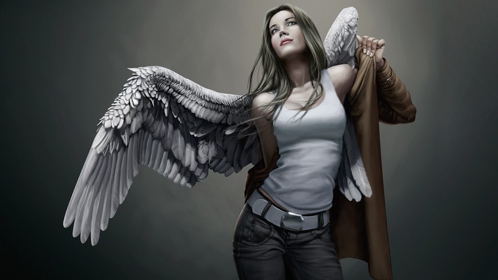 Beautiful Angel Girl Desktop Wallpaper | Free Download Beaut… | Flickr