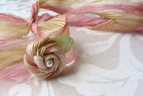 silk ribbon tie back | Ny | Flickr