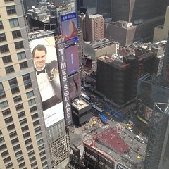 It's not the greatest view of Times Square but it's what I'm looking at this week.