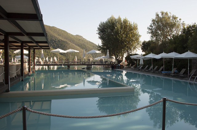 Grand Mediterraneao pool from decking