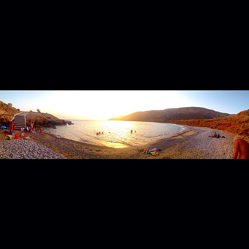 #sunset @ #goudouras #beach! #moments like this are #unique!!  #squaready #sea #south #crete #sand #water #picture #panorama #photo #iphoneography