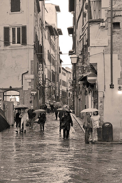 Rita Crane Photography: Rainy Street Scene, Florence