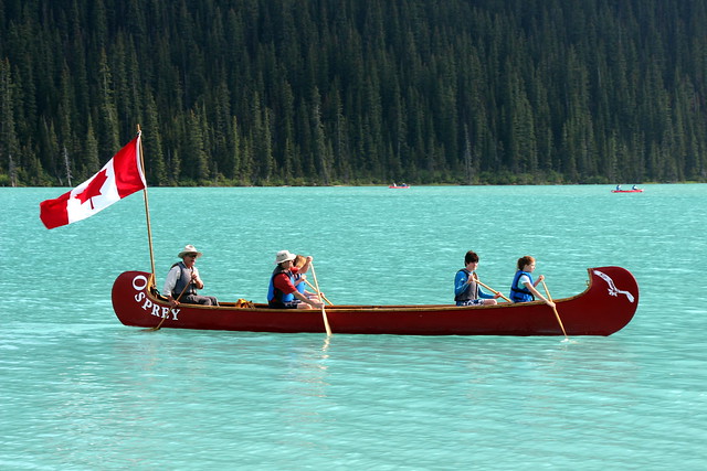 Canoe On Lake Louise