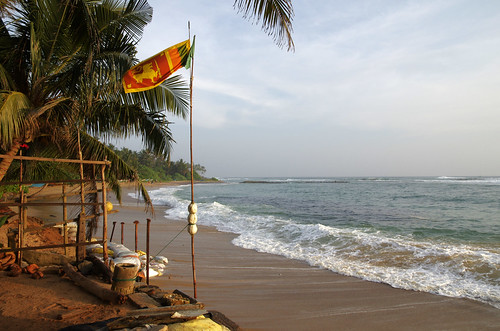 ocean trip light sea vacation beach evening flag january illumination sri lanka srilanka ceylon mirissa mirissabeach