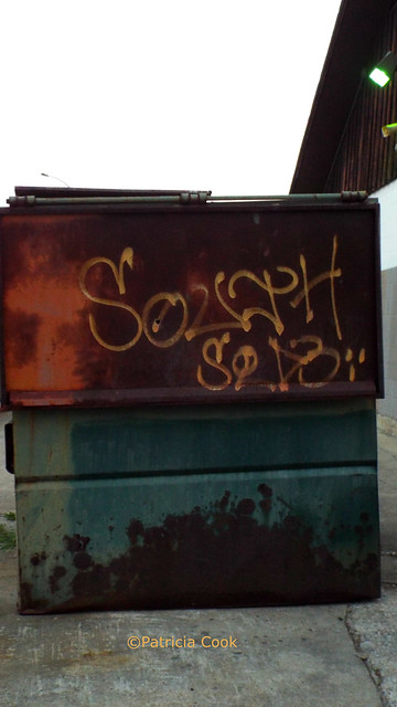 Graffiti on dumpster