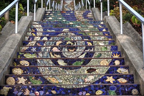 sanfrancisco stairs raw mosaic tiles hdr grandviewpark photomatix tiledsteps fav100 1xp mosaicstairs mosaicsteps nex6 selp1650